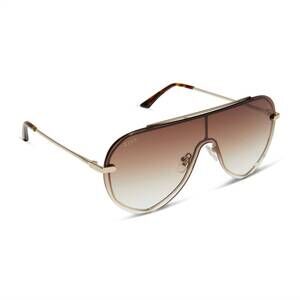 NEW DIFF women's imani sunglasses in gold brown